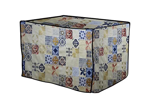 Image of The Furnishing Tree PVC Waterproof Microwave Oven Cover Compatible for Morphy Richards 20 L Grill 20MBG Mosaic Pattern Yellow