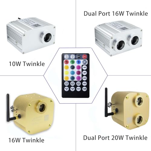 Image of AZIMOM 28keys Remote Control of Twinkle& Music Mode Fiber Optic Light Source