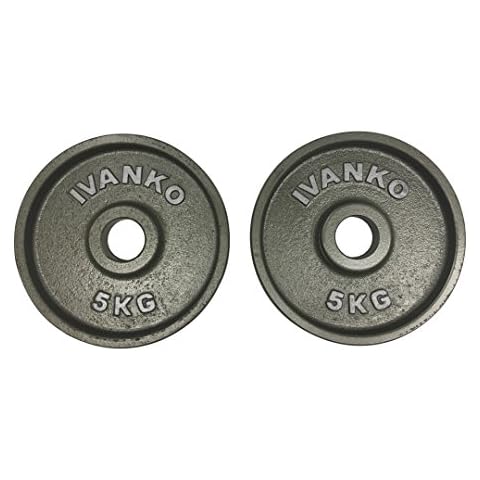 IVANKO (OM-5KG) Cast-Iron, Machined Olympic Plate Grey 5 KILOGRAMS (PAIR) Cover