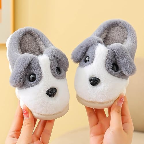 Kids Cute Animal Slippers Girls Boys Warm Fuzzy House Shoes Soft Plush Bedroom Slippers Cartoon Non-slip Slides Indoor4