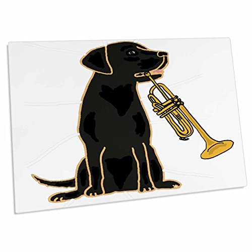 Tapete Grande para Escritorio con Diseño Labrador Negro