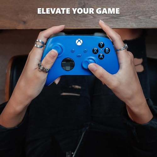 Image of Microsoft QAU-00065 Xbox Special Edition Wireless Controller Shock Blue 2 Pack