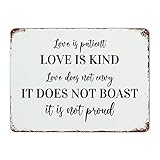 Photo Gallery targa in metallo retrò love is patient, love is kind; love is kind; love does not envy, it does not boast, it is not proud. poster da parete, divertente decorazione artistica da parete per bar, casa Photo Gallery targa in metallo retrò love is patient, love is kind; love is kind; love does not envy, it does not boast, it is not proud. poster da parete, divertente decorazione artistica da parete per bar, casa