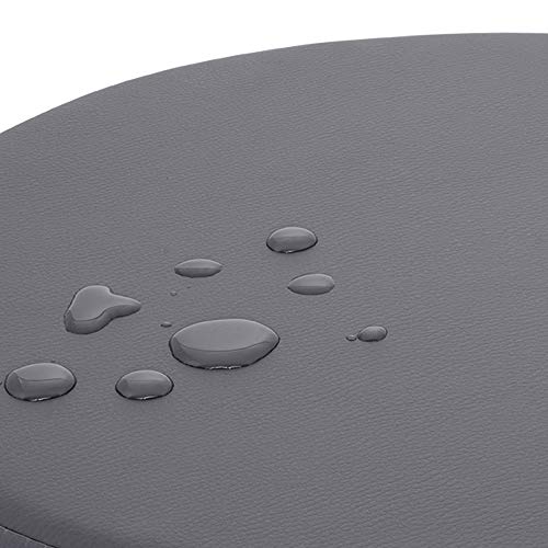 Foto von TRESKO Rollhocker höhenverstellbar Grau | Drehhocker 10 cm Dicke Polsterung | Arbeitshocker 360° drehbar | Hocker