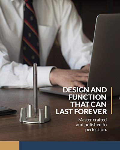 Novium Hoverpen - Luxury Pen For Men & Women, Vertically Standing Executive Ballpoint Pen With Top Grade Free-Flowing Ink & Refill, Unique Gifts For Men, Cool Desk Decorations, Office Decor For Men #TOP5