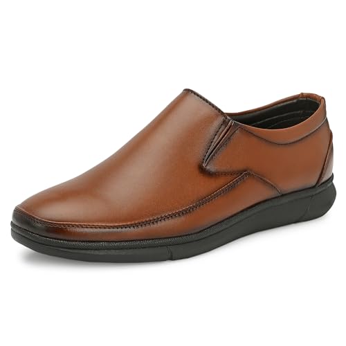 Image of Centrino Men's Formal Shoe|Slip-On Loafers |Office Dress Shoes | Wedding Party Casual Travel |Trendy & Classic Design |Durable TPR Sole |Lightweight Cushioned Sole |Comfortable Outdoor Wear (8109)