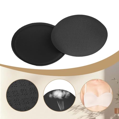 Round Bra Inserts Pads,Removable and Washable Bra Cups Inserts Push Up Breast Inserts Sew in Bra Cups for Women for Bikinis Top Swimsuit Sport Bra(2 Pairs)3