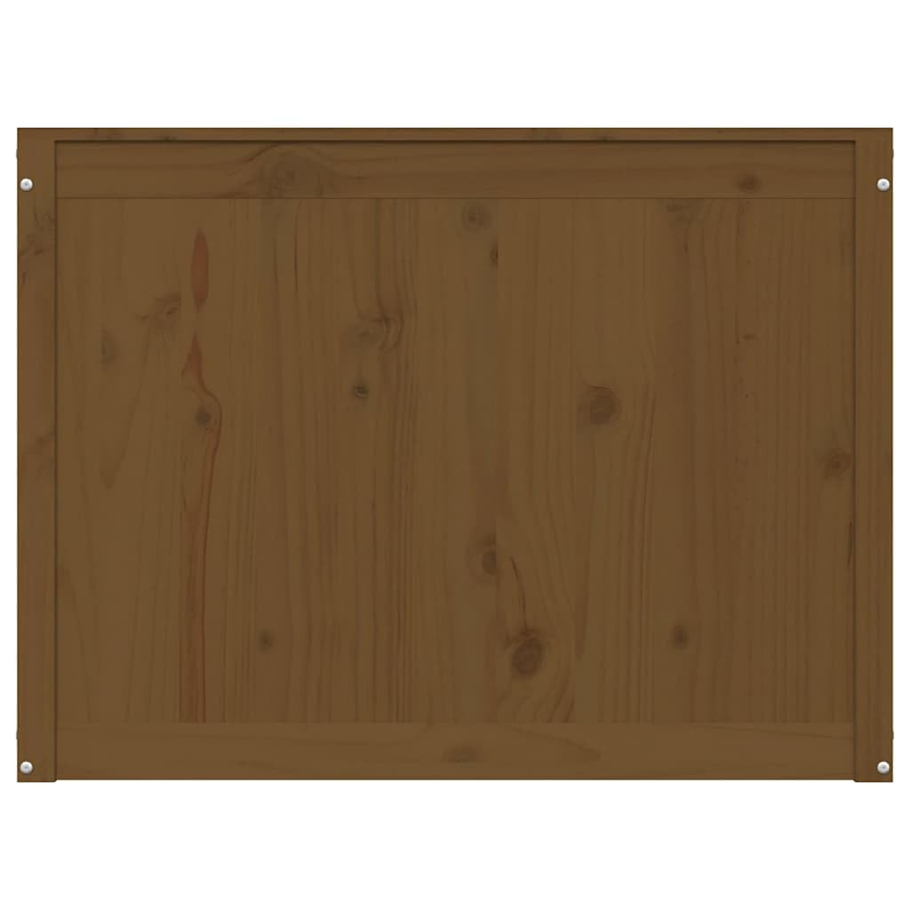 Cesto portabiancheria in legno di pino, con 2 scomparti, 88,5 x 44
