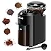 Wancle Elektrische Kaffeemühle - Einstellbarer scheibenmahlwerk kaffeemühle für Kaffeebohnen mit 28 Präzisen Mahlstufen - Perfekt für 12 Tassen (Kunststoff, Schwarz)