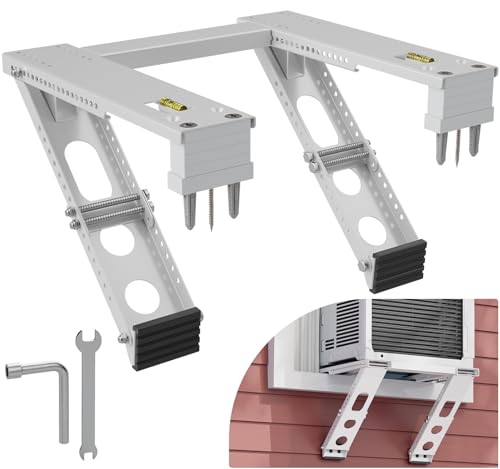 Image of Air Conditioner Support Bracket,Fits Single & Double-Hung Windows,Heavy Duty Steel, Holds Up to 220lbs, for 12000-24000 BTU Units