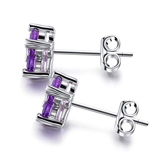 Pendientes de amatista floral en plata 925 el regalo perfecto de cumpleaños