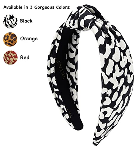 Yetasi Satin Leopard Knotted Headband For Women Is Chic. White & Black Headbands For Women Are Unique. Leopard Top Knot Head Bands Are Classy. Win Complements With Cheetah Head Band #TOP1