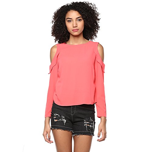 Image of Harpa Women's Regular Fit Crepe Boat Neck Top