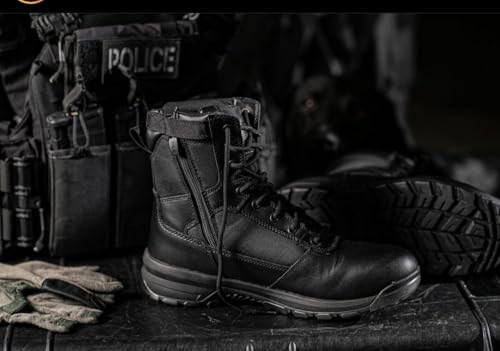 Belleville Spear Point BV918Z 8 Lightweight Black Tactical Boots for Men with Zipper - Military Boots for Police & Security Personnel - Zone Traction Rubber Outsole2