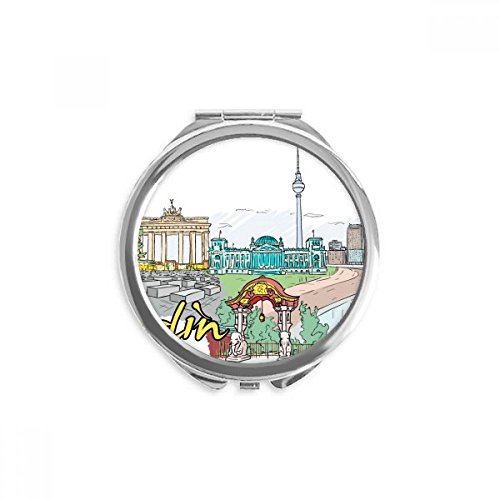 Miroir portable Berlin pour sac à main et retouches beauté en terrasse