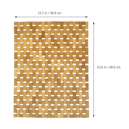 Alfombra de baño de bambú para entrada de casa e interiores 3