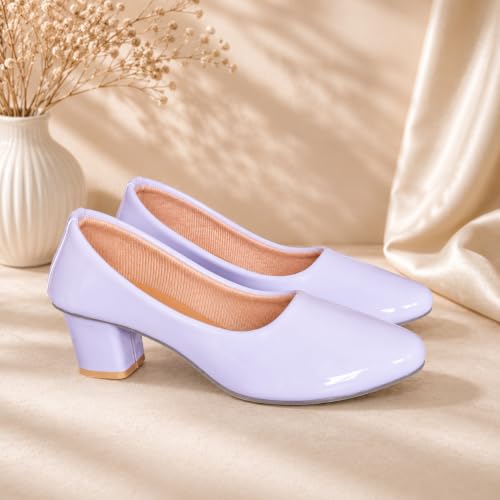 Image of Women's Block Heel Pumps | Comfortable Slip-On Office & Casual Heels | Stylish Women's Pumps