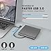 ROOFULL External CD/DVD Drive for Laptop, USB 3.0 & USB-C Portable CD/DVD-RW Player Reader Writer Burner, Optical Disc Drive for Windows 11/10 PC, Mac, MacBook & Linux Computer, Model ECD829-Y