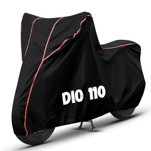 Image of Bike Cover for Dio 110 100% Waterproof, Dustproof & Scratch Resistant| Fully Bottom Elastic UV Resistant Heavy Duty Body Cover | All Weather Outdoor Use