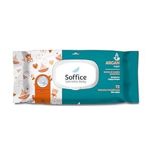Soffice Baby Argan Feuchttücher, 72 Stück, 12er Pack