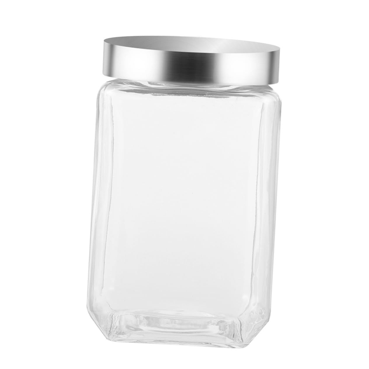 Barattolo Chiusura Ermetica e Facile da Pulire in Vetro da 1500ml Coperchio in Acciaio Inossidabile, Contenitore per Cibo per Conservazione Alimenti Quotidiana