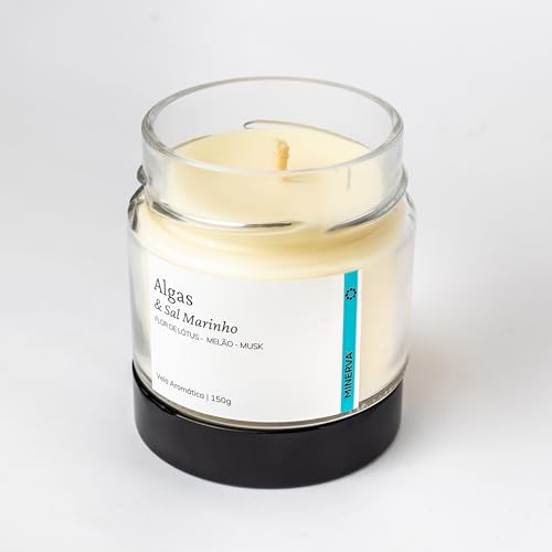 Vela aromatica perfumada aroma de algas cheiro de mar 145g - MINERVA CANDLES
