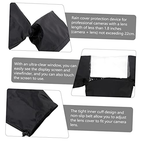 Funda para lluvia para cámara DSLR Veemoon protector negro impermeable de PPE para exteriores 2