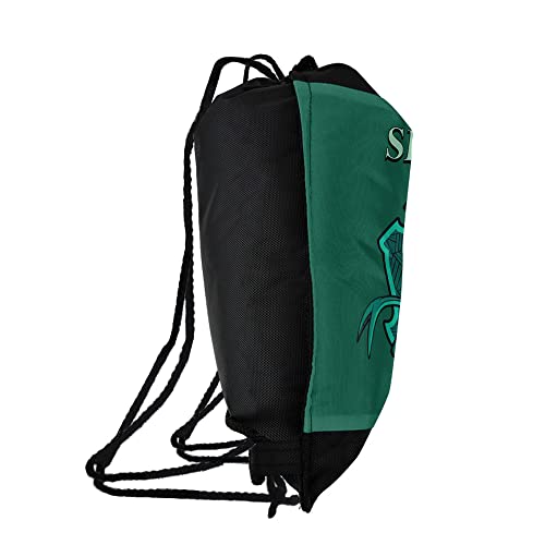 LOGOVISION Harry Potter Slytherin Stain Glass Drawstring Backpack Sports Bag Sackpack 17" x 13", Perfect for Gym, Yoga or Practice2