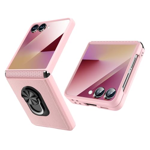 Coque Samsung Galaxy Z Flip 7 robuste rose anti-casse avec béquille aimantée