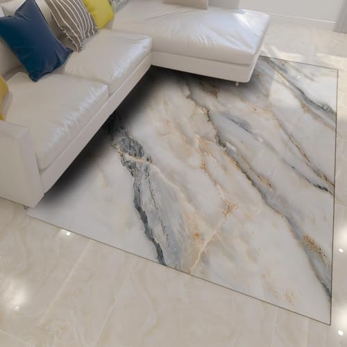 Tapis en marbre lavable pour salon moderne sans taches