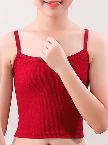 Kids Girls Ribbed Knit Crop Tank Top Sleeveless Round Neck Casual Baisc Crop Cami Tops Summer Clothes2