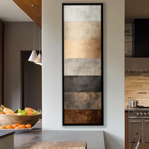 Tableau long et étroit vertical en toile 50x150 cm pour décoration de couloir