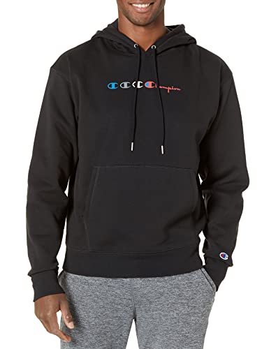 Champion Sweatshirt, Classic Fleece Hoodie for Men, Half Toned Iconic 'C' Logo Script