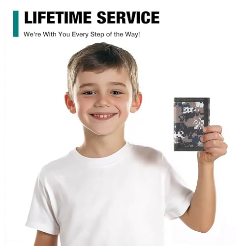 Image of Kids Wallets for Boys & Girls, Toddler to Teen with Magic Sticker, RFID Nylon /Canvas Wallet with Coin Pocket