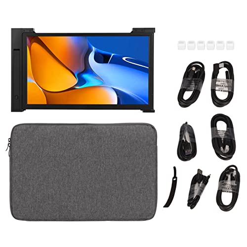 Tragbarer Monitor für Laptop, 15,4 Zoll 1080P Full FHD IPS-Display, mit Skalierbarer Halterung, Laptop-Monitor-Bildschirmverlängerung für 15,6 Bis 17,3 Zoll Win- und OS X-Laptop (Schwarz) – Bild 8