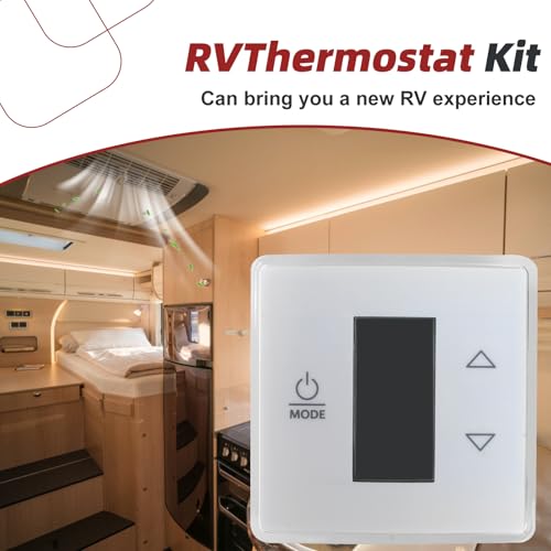 Image of 3316230.700 RV Wall Thermostat with Relay Box Heating /Cool for Dometic for RV /Camper Conditioners 3316230.000 with White Ct Wall Thermostat