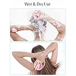 HEETA Scalp Massager Hair Growth, Soft Silicone Scalp Scrubber Shampoo Brush for Exfoliation, Dandruff Removal Head Massage Stress Relax, Wet & Dry Use for Thick Thin Curly Hair Care, Cherry Pink - Image 5