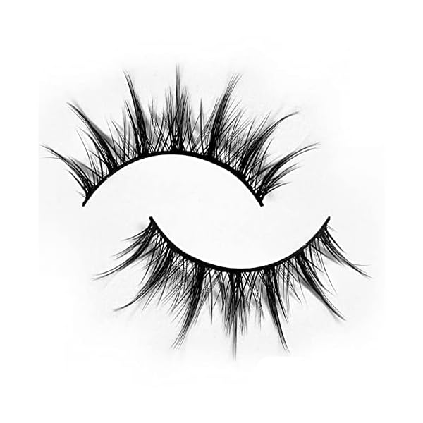 Natürliche Falsche Wimpern,Manga Lashes mit klarem Band Spiky Wispy Wimpern natürlicher Look 5 Paar wiederverwendbar… – Bild 8