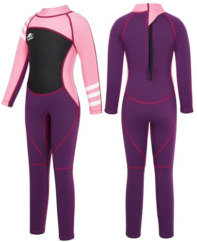 Gogokids Traje de Neopreno para Niños Niñas - Traje de Buceo de Una Pieza 2.5mm Neopreno Ropa de Natación UV 50+ Protección Solar