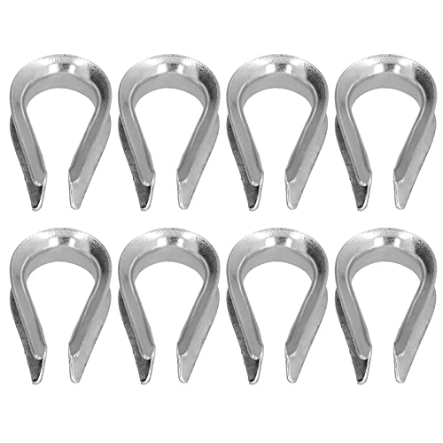 Stainless Steel Wire Rope Thimble, 50Pcs High Strength Polished Cable Timble for Shipbuilding Industry, Resistant Rigging Tool with Wide Applications (M10 (10mm))