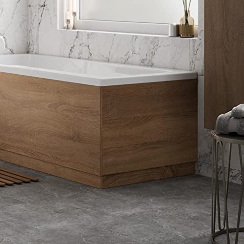 Vitusso® 750mm End Bath Panel LDF Modern Wooden Panels for Bathroom Baths Soaking Tubs Adjustable Plinth Oak Wood