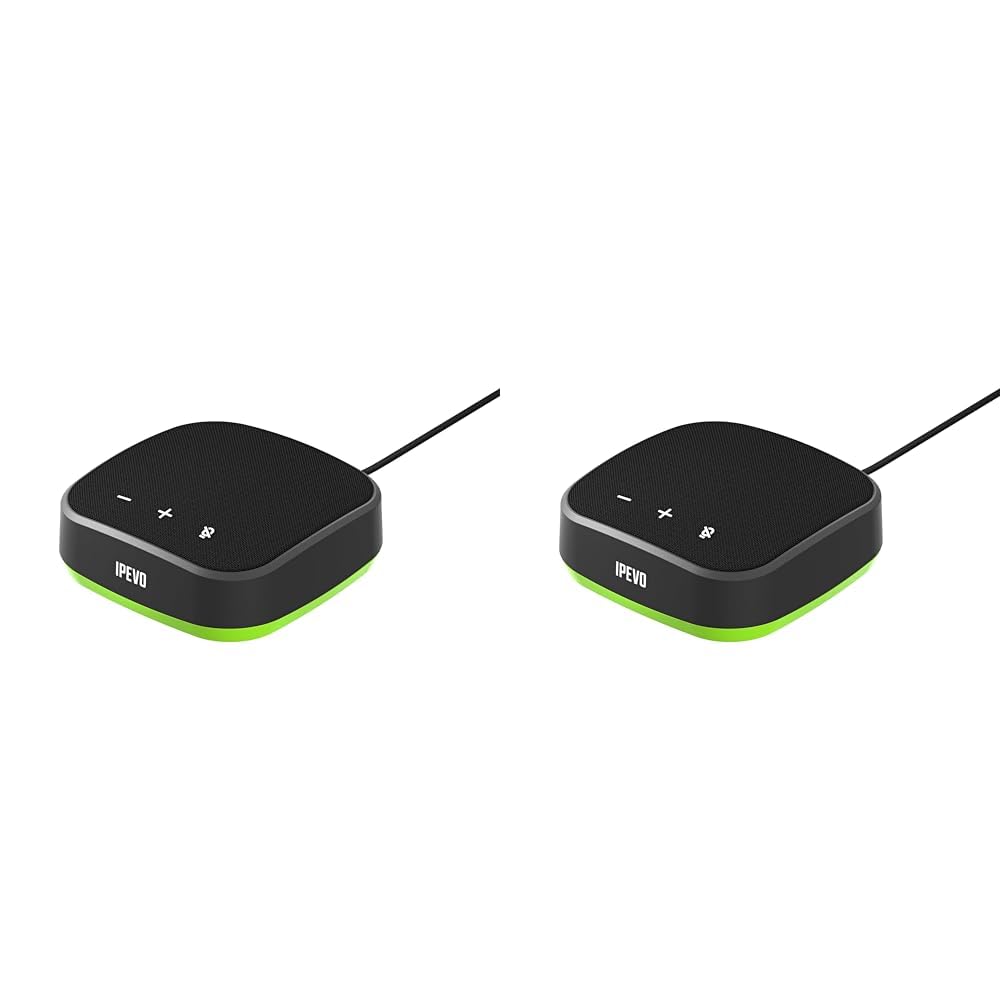 IPEVO VC-A10 USB Portable Speakerphone, Conferencing, Video Calls, Online Meetings, Hybrid Work, Meeting Rooms, Noise Reduction Microphone, 360° Voice Coverage, Easy Setup, Compatible with Teams, Zoom