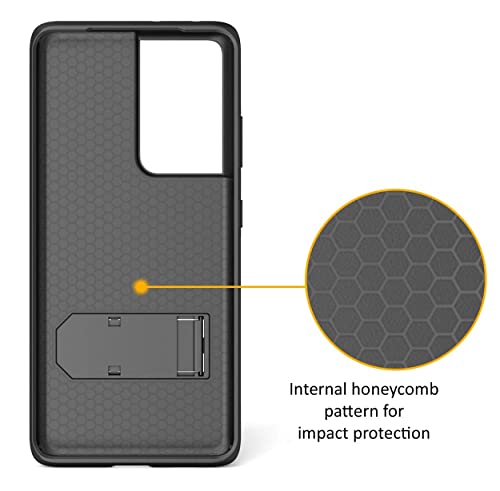 Wireless Protech Case Compatible With Samsung Galaxy S21 Ultra 5G (Screen Size 6.8 Inch Only). Dual Layer Hybrid Case And Belt Clip Holster Combo Includes Screen Protector #TOP6