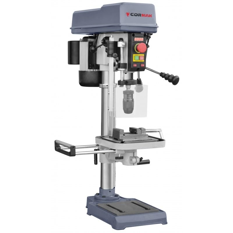 CORMAK Taladro de mesa Z7016 Vario, 700 W, capacidad de perforación de 16 mm, 350-2400 rpm, 230 V