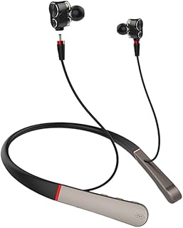 Hemobllo Fones De Ouvido Estéreo Fones De Ouvido Earpod Pescoço Pendurado Fone De Ouvido Esportivo Fone De Ouvido Atlético Preto Fones De Ouvido Esportivo Pescoço Usando Fone De Ouvido