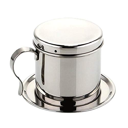 LNYJ Macchina da caffè a Goccia in Acciaio Inossidabile Manuale Moka Piano Cottura Caffettiera a Goccia Vietnamita Macchina da caffè Tipo di Filtro Teiera caffettiera Filtro salvagoccia per caffè