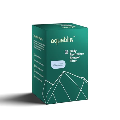 AquaBliss HD Revitalizing Shower Filter - Latest High Output Filtration. 2X Vitamin C, Minerals for Luscious Hair, Skin & Nails - KDF/CS/VC for Reduced Chlorine, Sediment & Metals - Chrome (SF400)