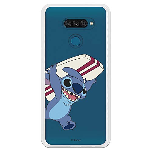Funda para LG K50S Oficial de Lilo & Stitch Stitch Transparente para Proteger tu móvil. Carcasa para LG de Silicona Flexible con Licencia...