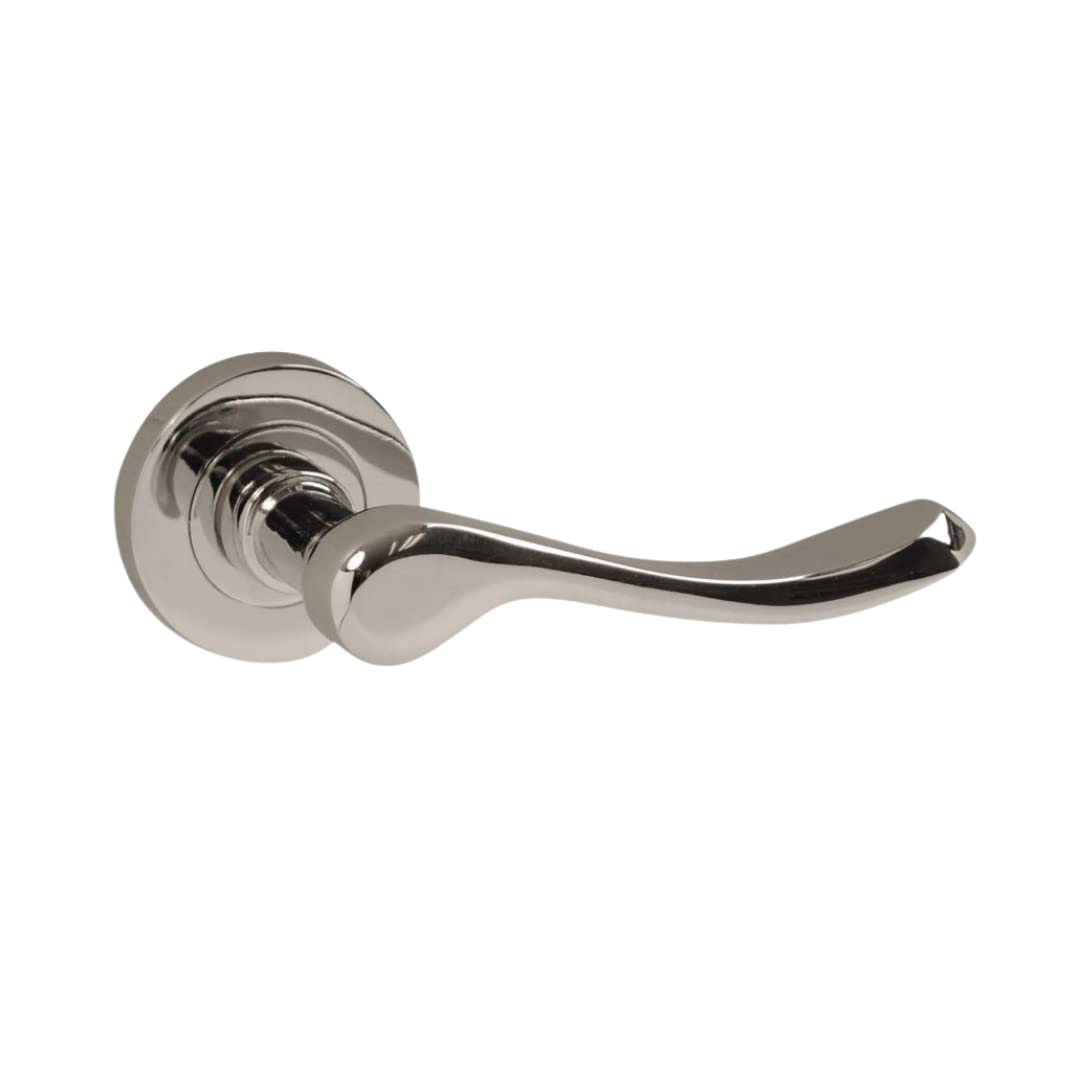 Vibe Versailles Lever on Rose Door Handle in Polished Chrome for Internal Doors
