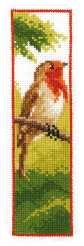 Image of Vervaco Robin Bookmark Cross Stitch Kit